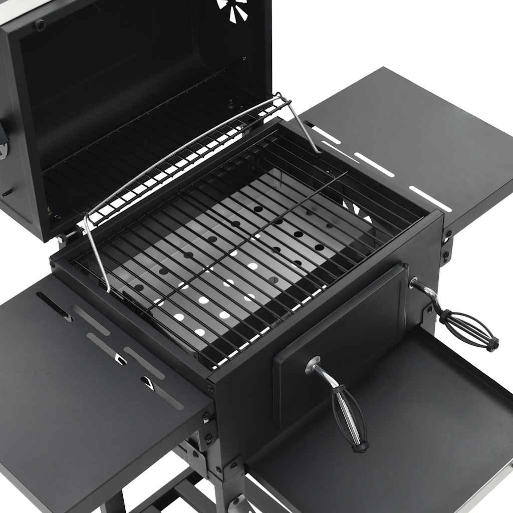 Kullgrill Med Bunnhylle Svart