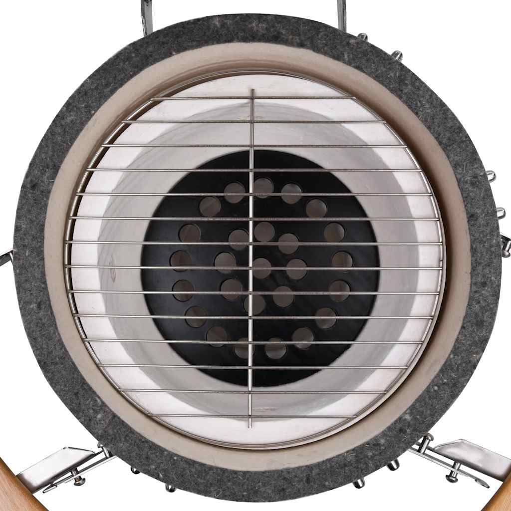 Kamado Kullgrill Med Røykemulighet Keramikk 76 Cm