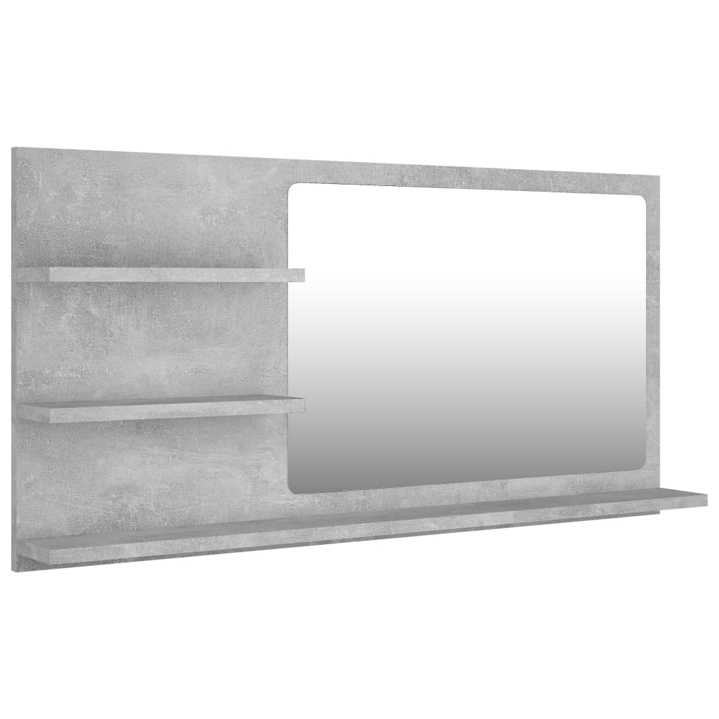 Baderomsspeil Betonggrå 90X10,5X45 Cm Konstruert Tre