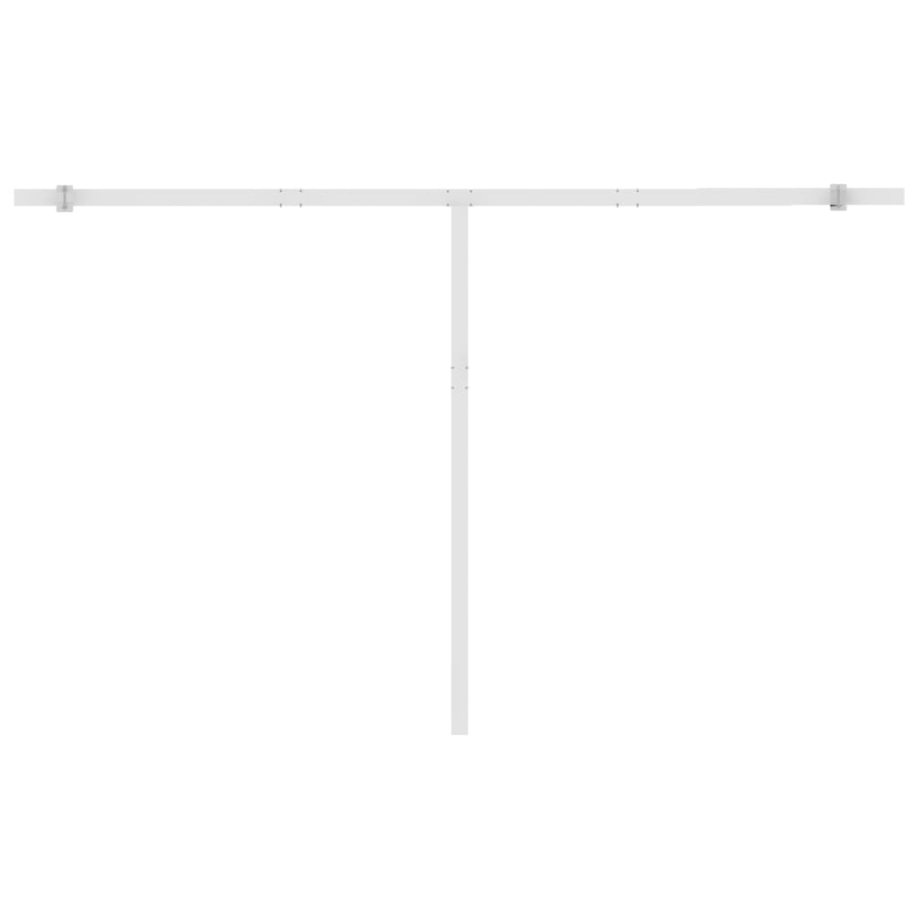 Automatisk Markise Med Vindsensor Og Led 450X350Cm Oransje Brun