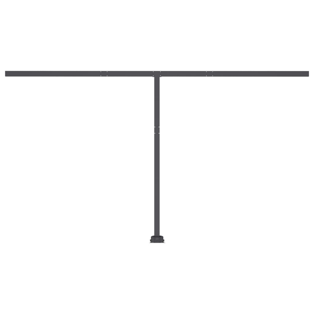 Frittstående Automatisk Markise 400X300 Cm Blå/Hvit