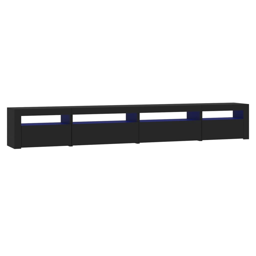 Tv-Benk Med Led-Lys Svart 270X35X40 Cm