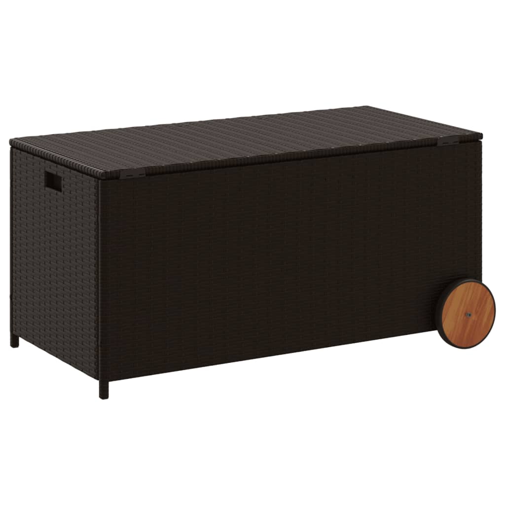 Putekasse Med Hjul Brun 190L Cm Polyrotting