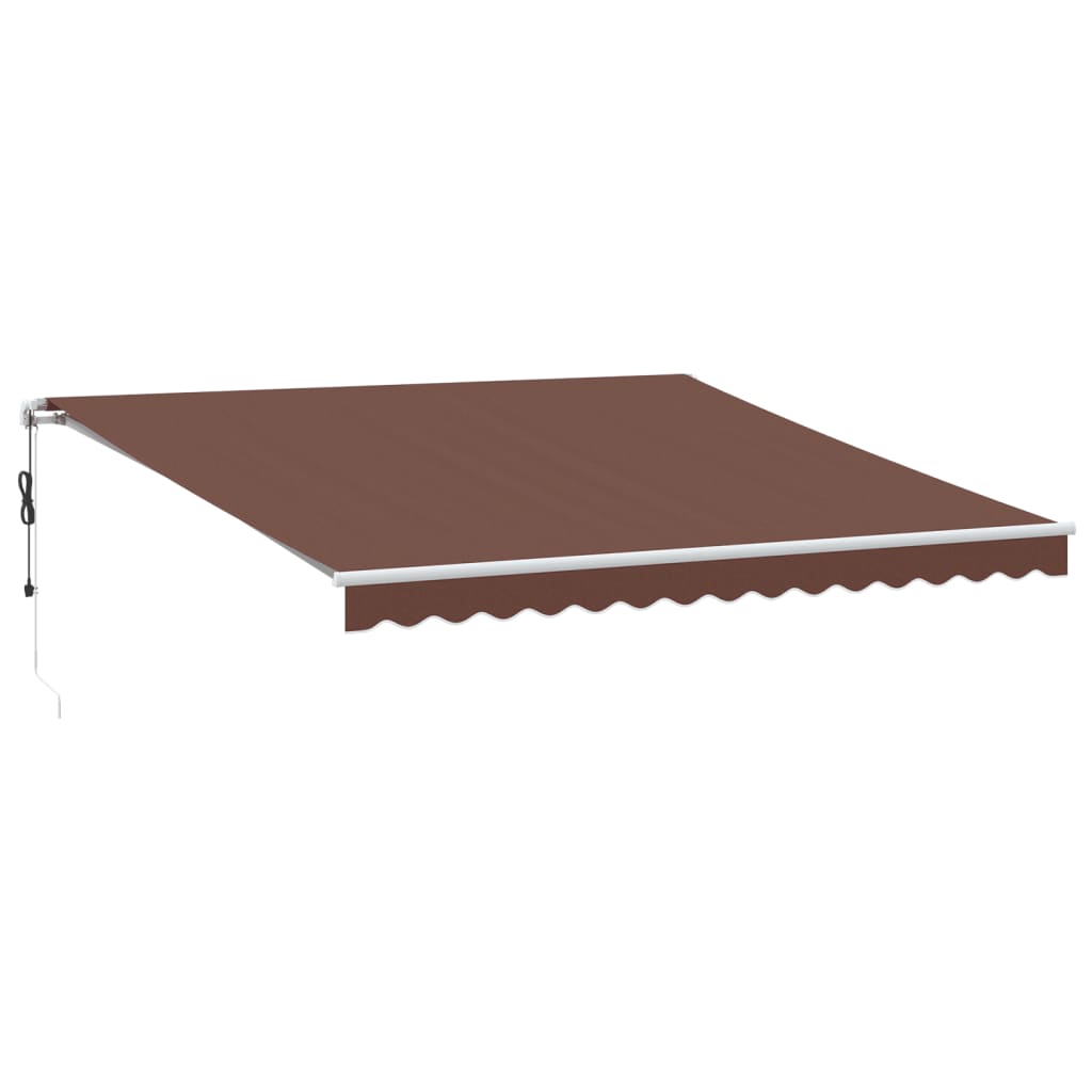 Automatisk Uttrekkbar Markise Brun 400X350 Cm