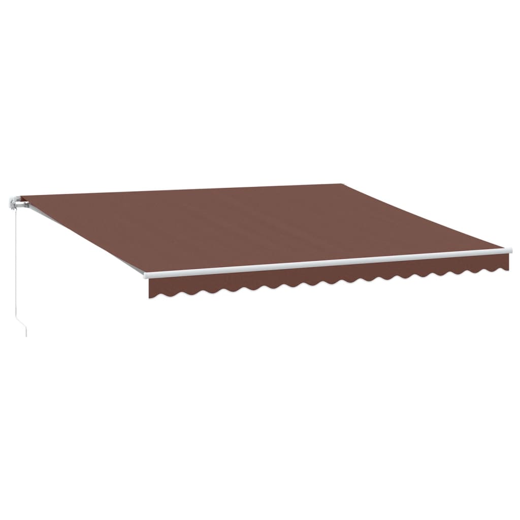 Manuell Uttrekkbar Markise Med Led Brun 450X350 Cm