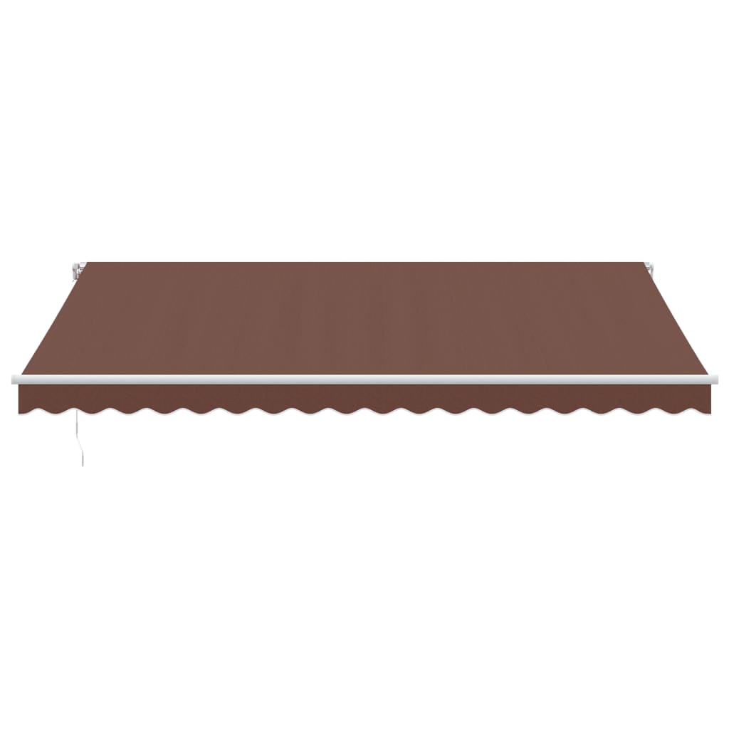 Manuell Uttrekkbar Markise Med Led Brun 450X350 Cm