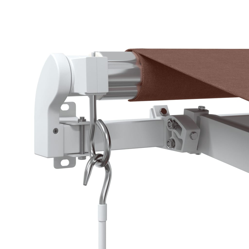 Manuell Uttrekkbar Markise Med Led Brun 450X350 Cm