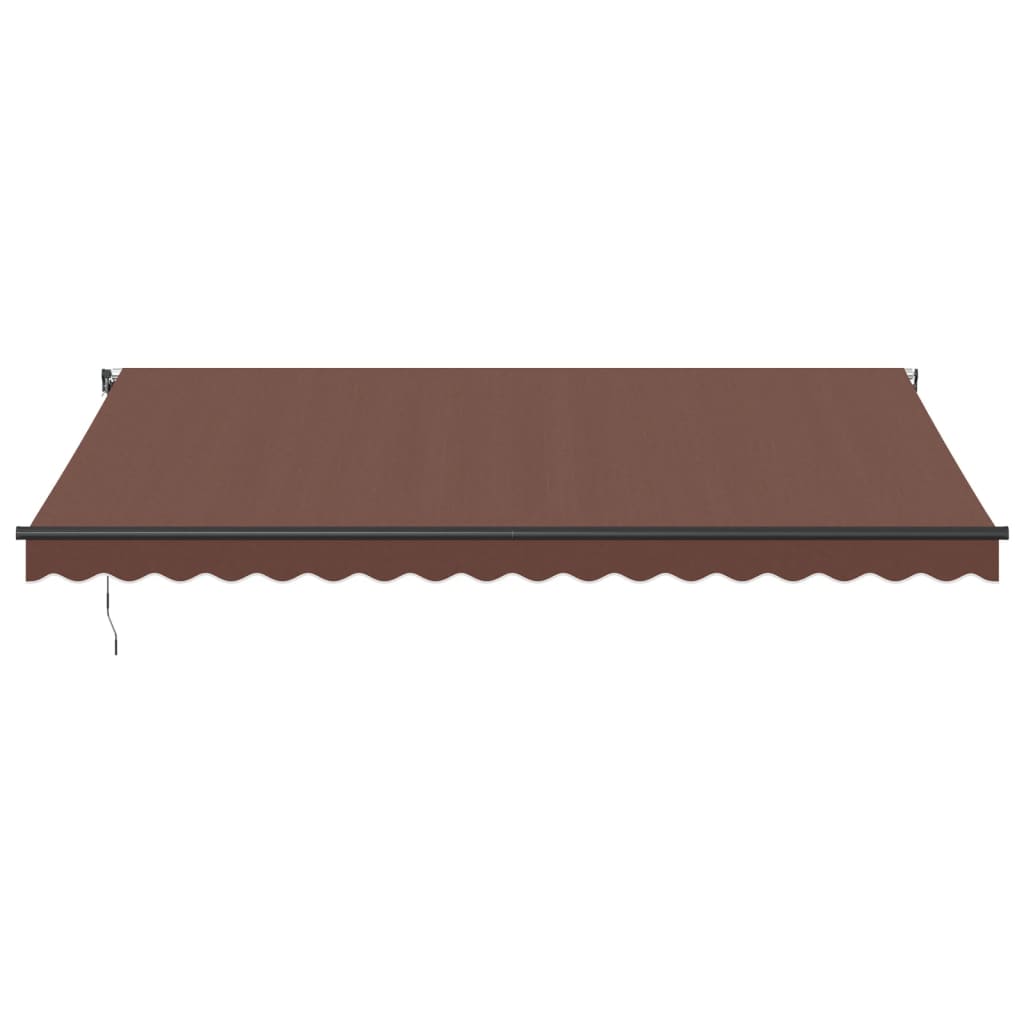 Automatisk Uttrekkbar Markise Med Led Brun 450X350 Cm