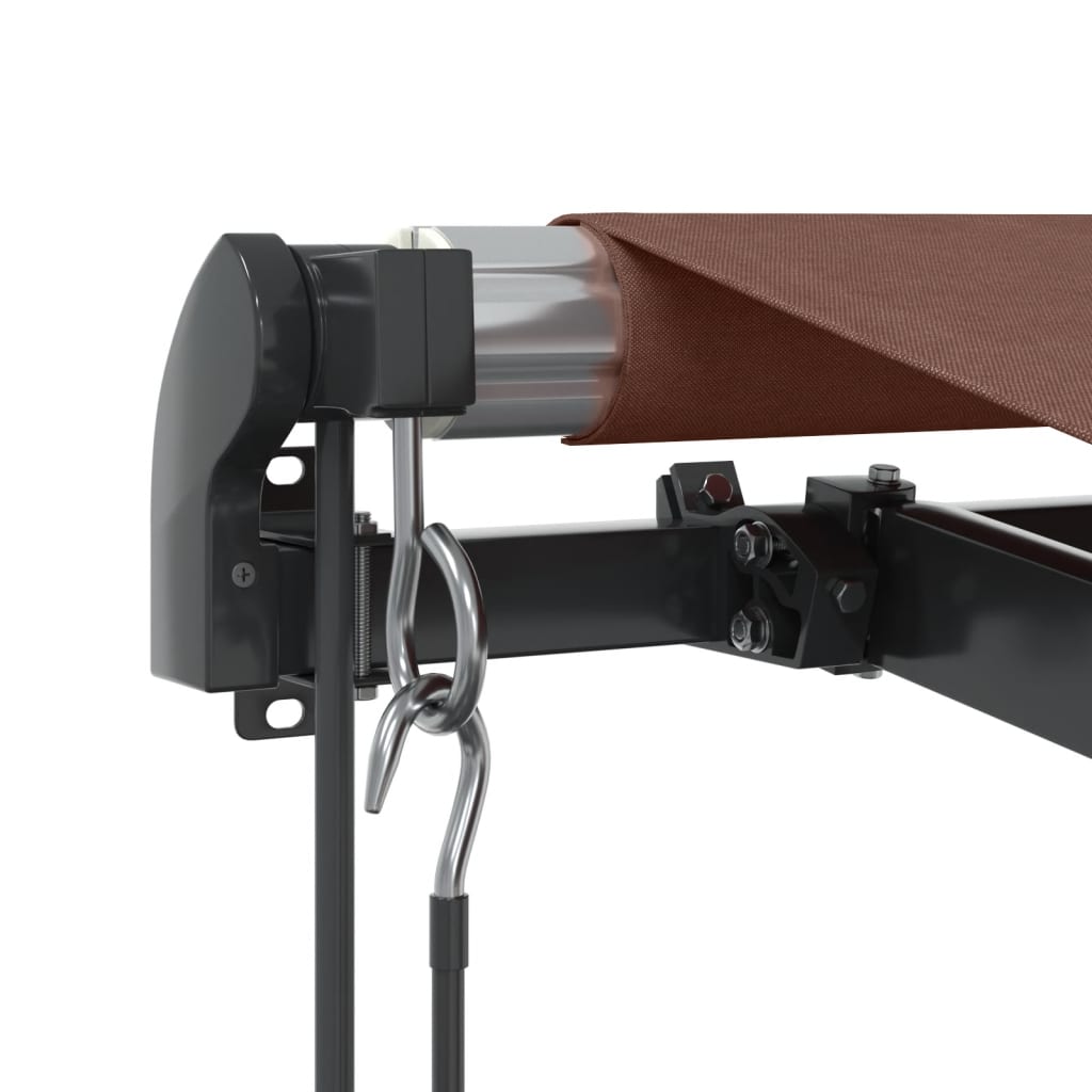 Automatisk Uttrekkbar Markise Med Led Brun 450X350 Cm