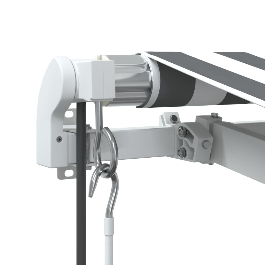 Automatisk Uttrekkbar Markise Led Antrasitt Og Hvit 450X300 Cm