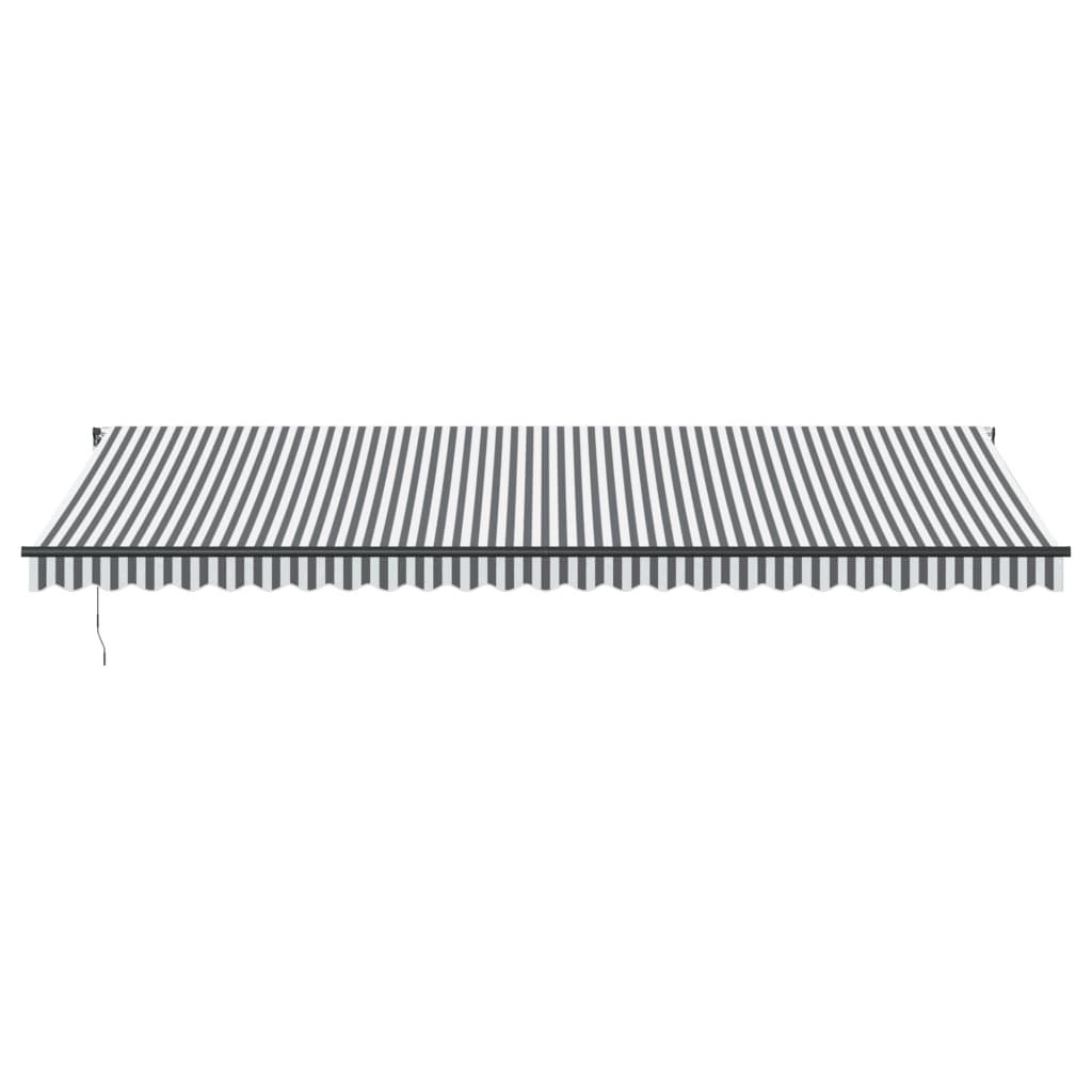 Automatisk Uttrekkbar Markise Antrasitt Og Hvit 600X350 Cm