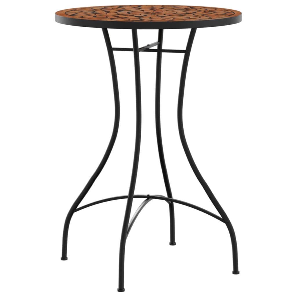 Bistrobord Med Mosaikk Terrakotta Jern Og Keramikk