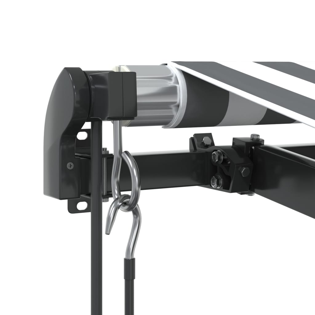 Automatisk Uttrekkbar Markise Led Antrasitt Og Hvit 400X300 Cm