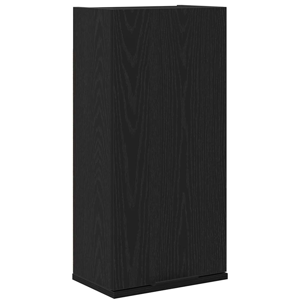 Vegghengt Skap Svart Eik 32X20X67 Cm Konstruert Tre