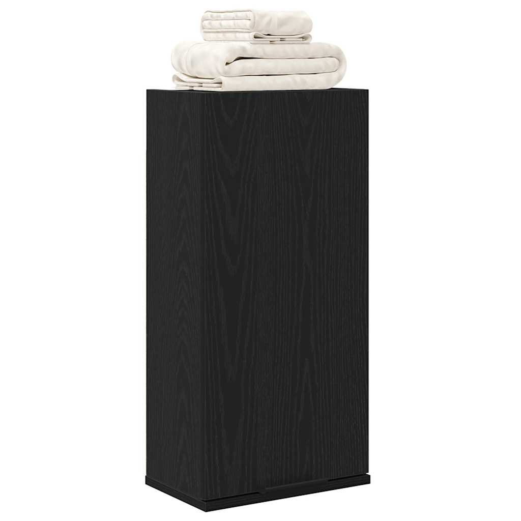 Vegghengt Skap Svart Eik 32X20X67 Cm Konstruert Tre