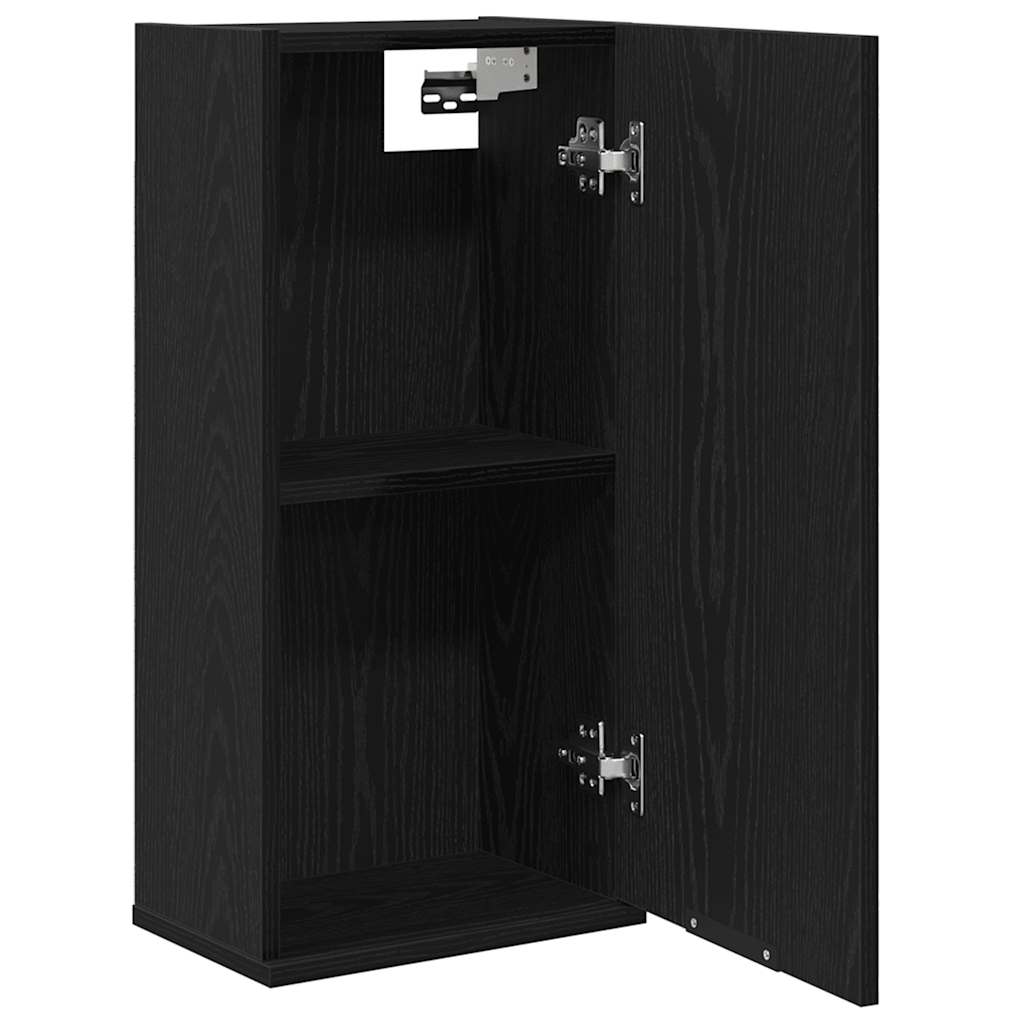 Vegghengt Skap Svart Eik 32X20X67 Cm Konstruert Tre