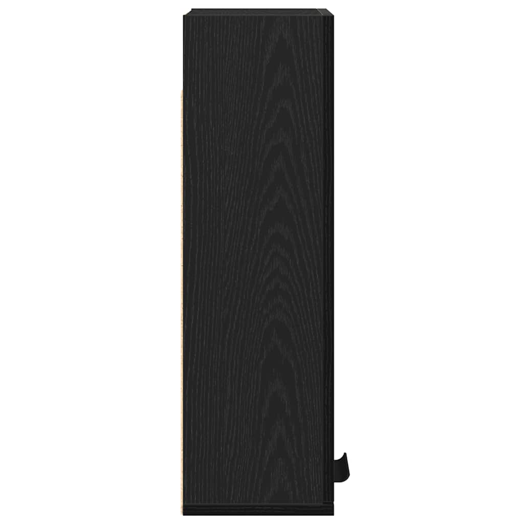 Vegghengt Skap Svart Eik 32X20X67 Cm Konstruert Tre