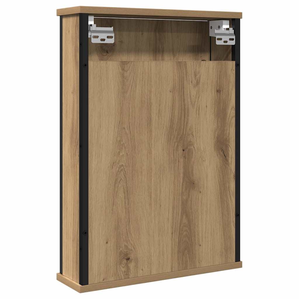 Baderomshylle Med Speil Artisan Eik 42X12X60 Cm Konstruert Tre