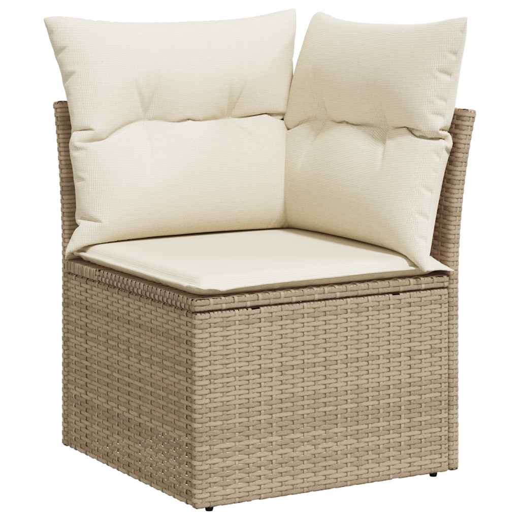 Hagesofaer Med Puter 10 Deler Beige Polyrotting Akasie