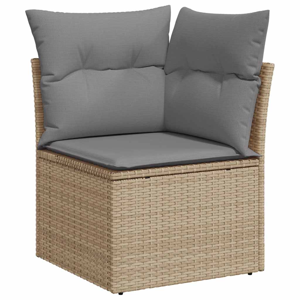 Hagesofaer Med Puter 10 Deler Beige Polyrotting Akasie