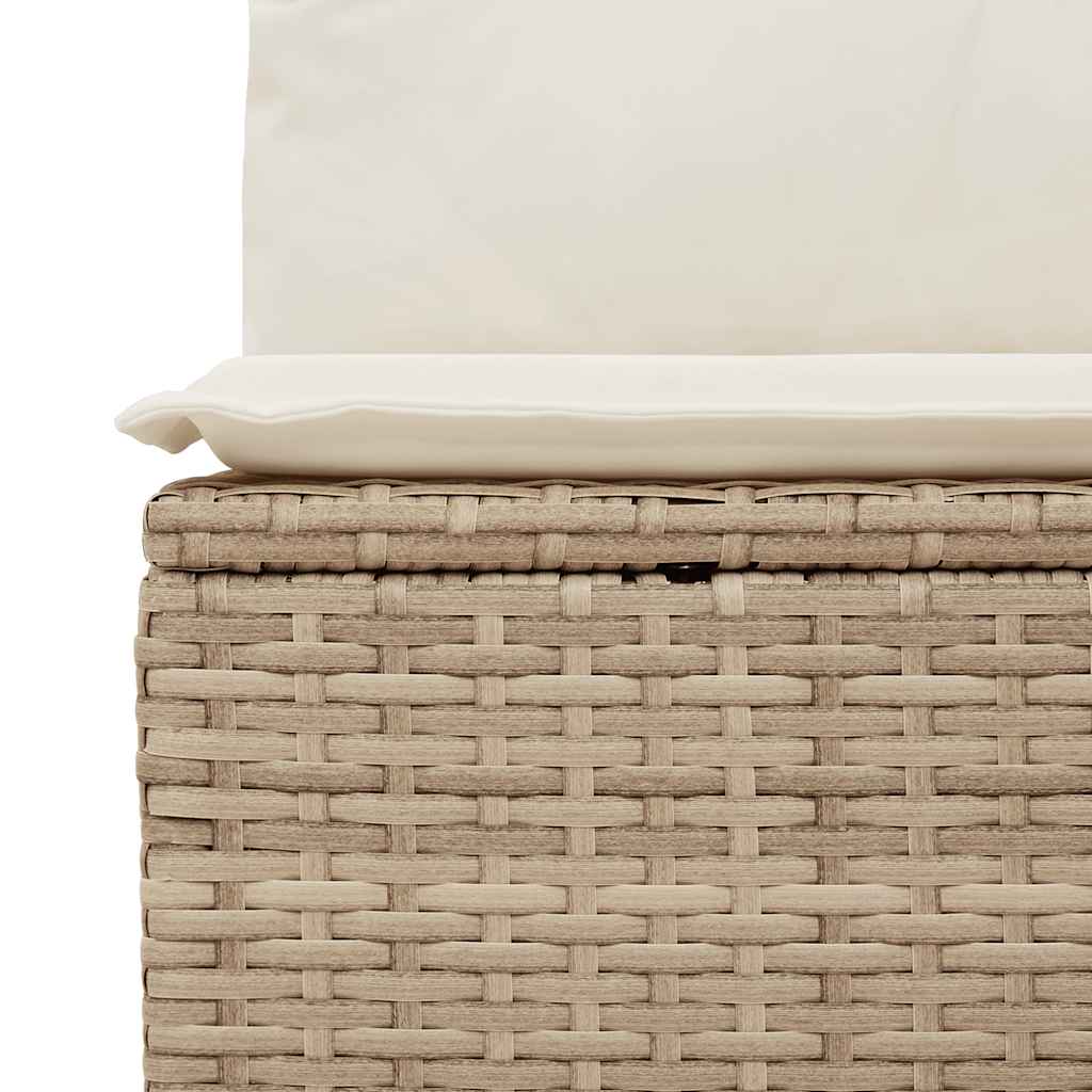 Hagesofaer Med Puter 6 Deler Beige Polyrotting Akasie