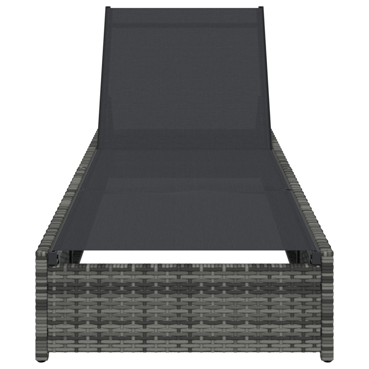 Solstol Grå 60X200X27 Cm Poly Rattan