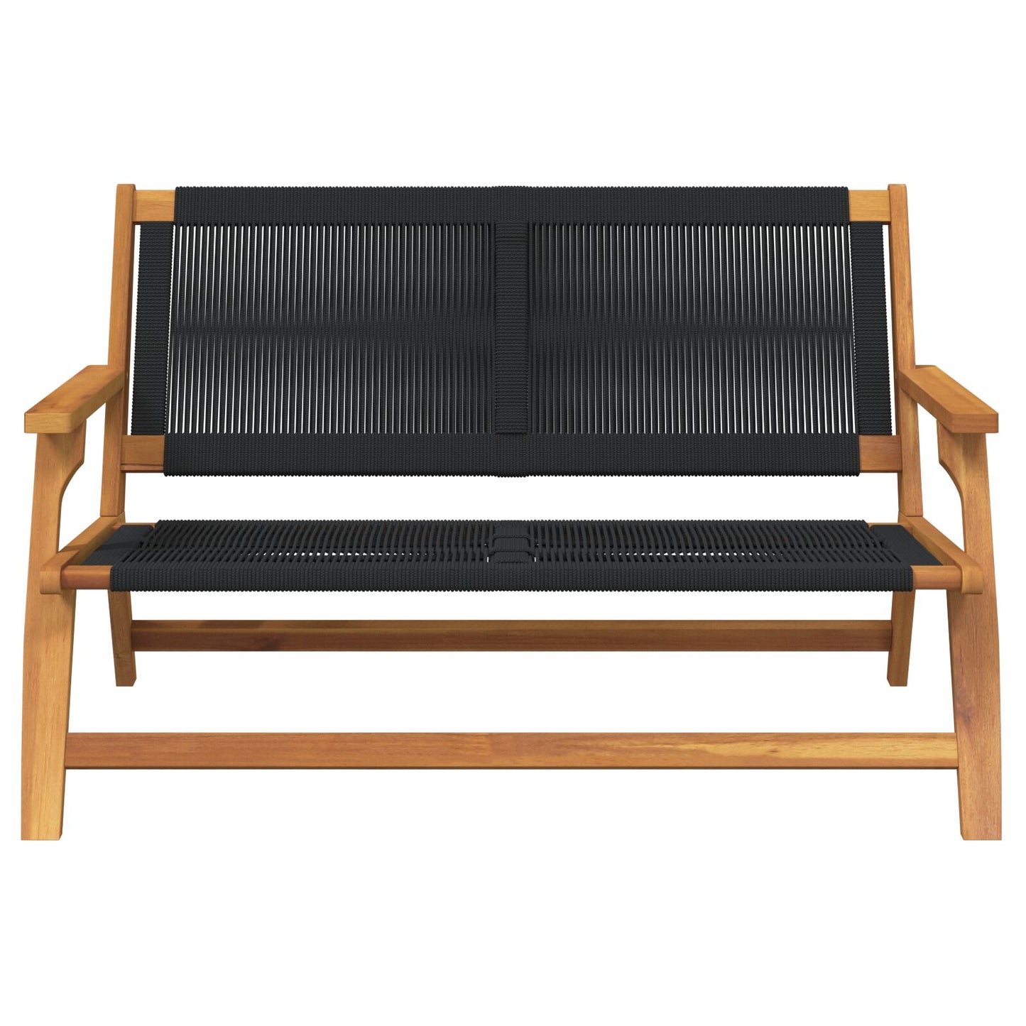 Hagebenk Svart 76X122X73 Cm Massivt Akasietre