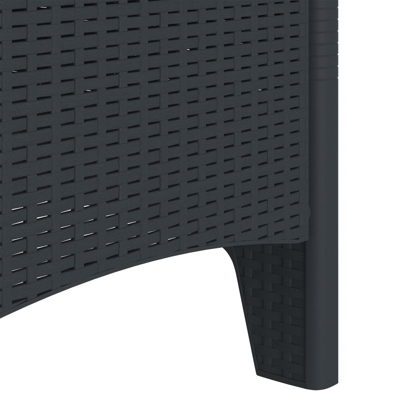 Hagestol Sett Med 2 Antrasitt, Kremhvit Plastrotting Standard
