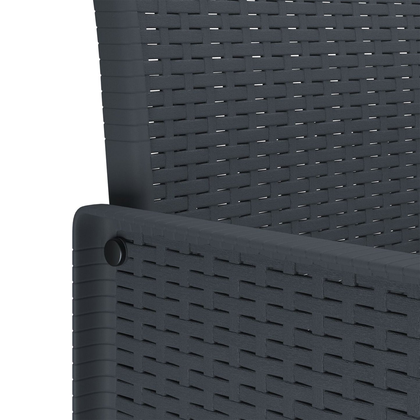 Hagestol Sett Med 2 Antrasitt, Kremhvit Plastrotting Standard