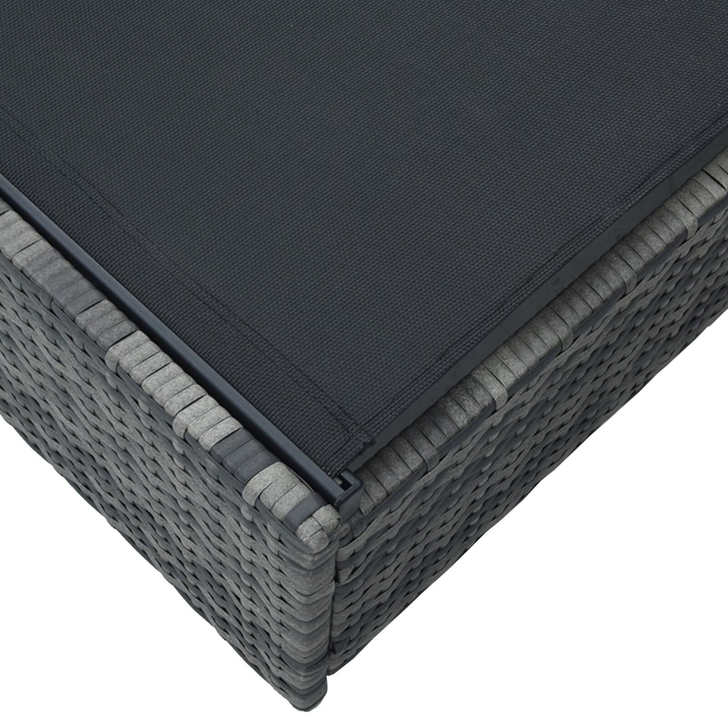 Solstol Grå 60X200X27 Cm Poly Rattan