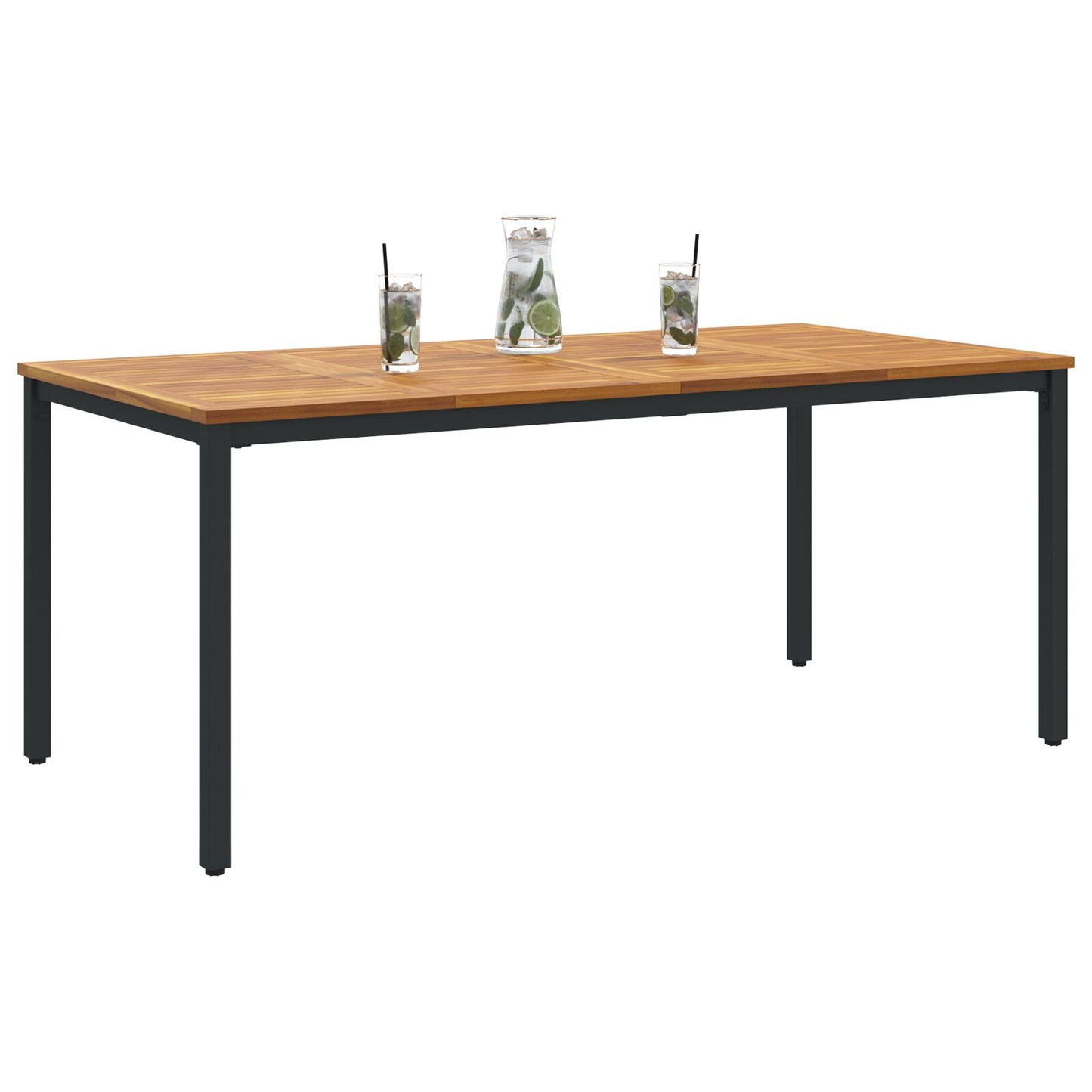 Hagebord 180X90X75 Cm Solid Akasietre Og Metall