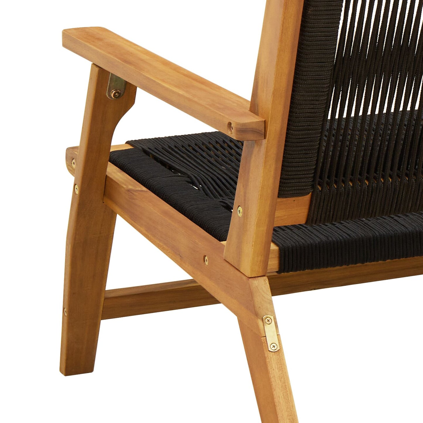 Hagebenk Svart 76X122X73 Cm Massivt Akasietre