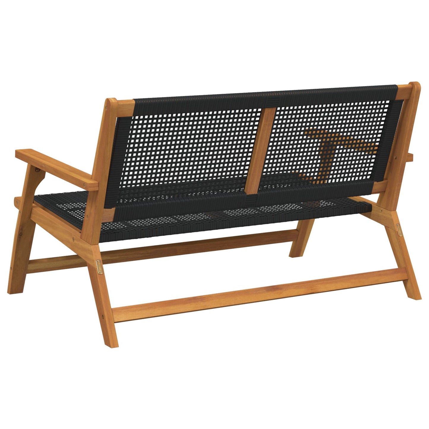 Hagebenk Svart 122X76X73,5 Cm Solid Akasietre