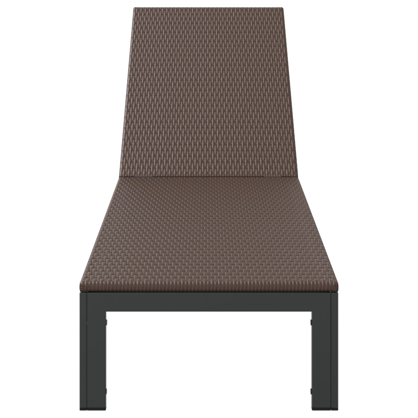 Solseng Med Hjul Brun Poly Rattan
