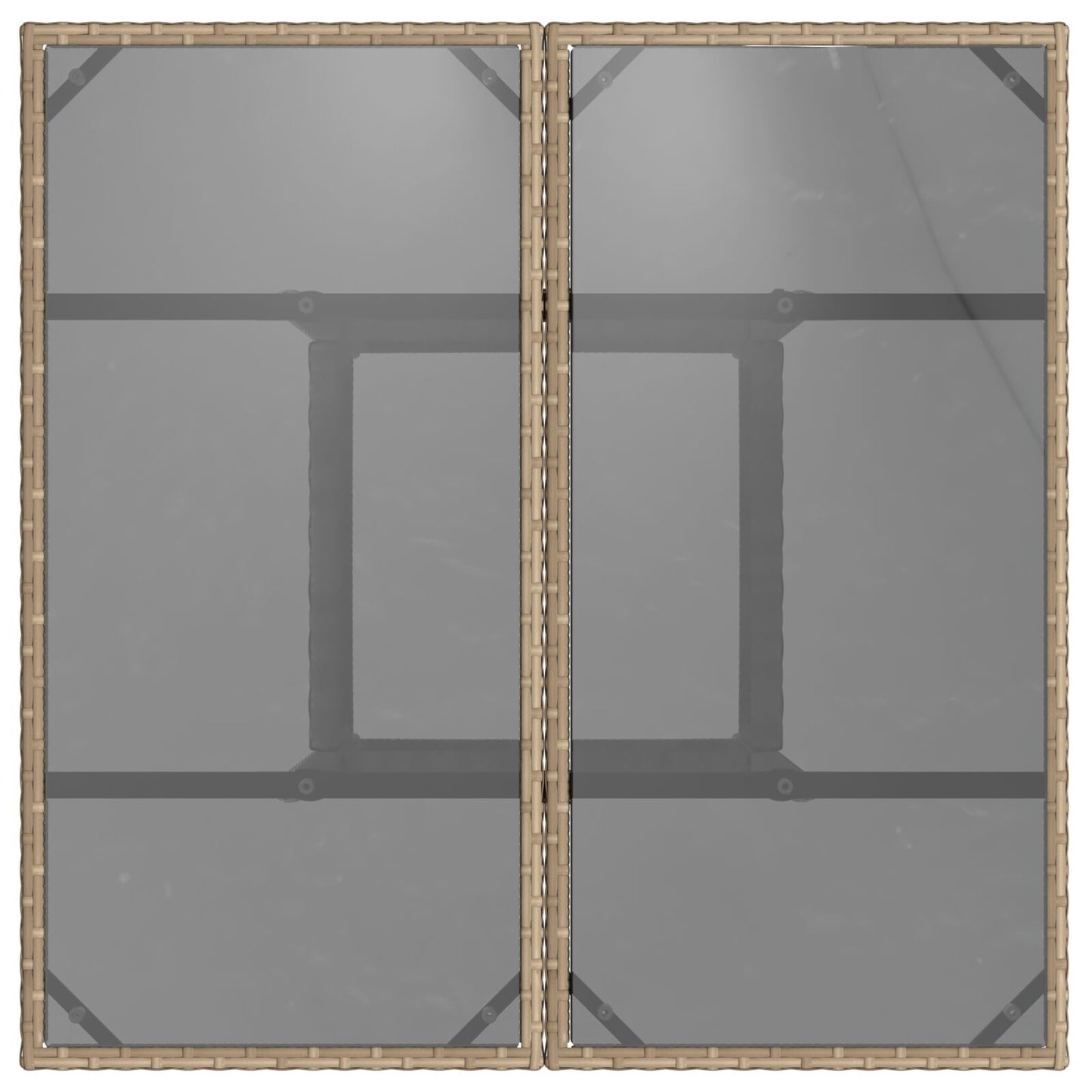 5-Delt Hage Spisebord Beige Poly Rotting
