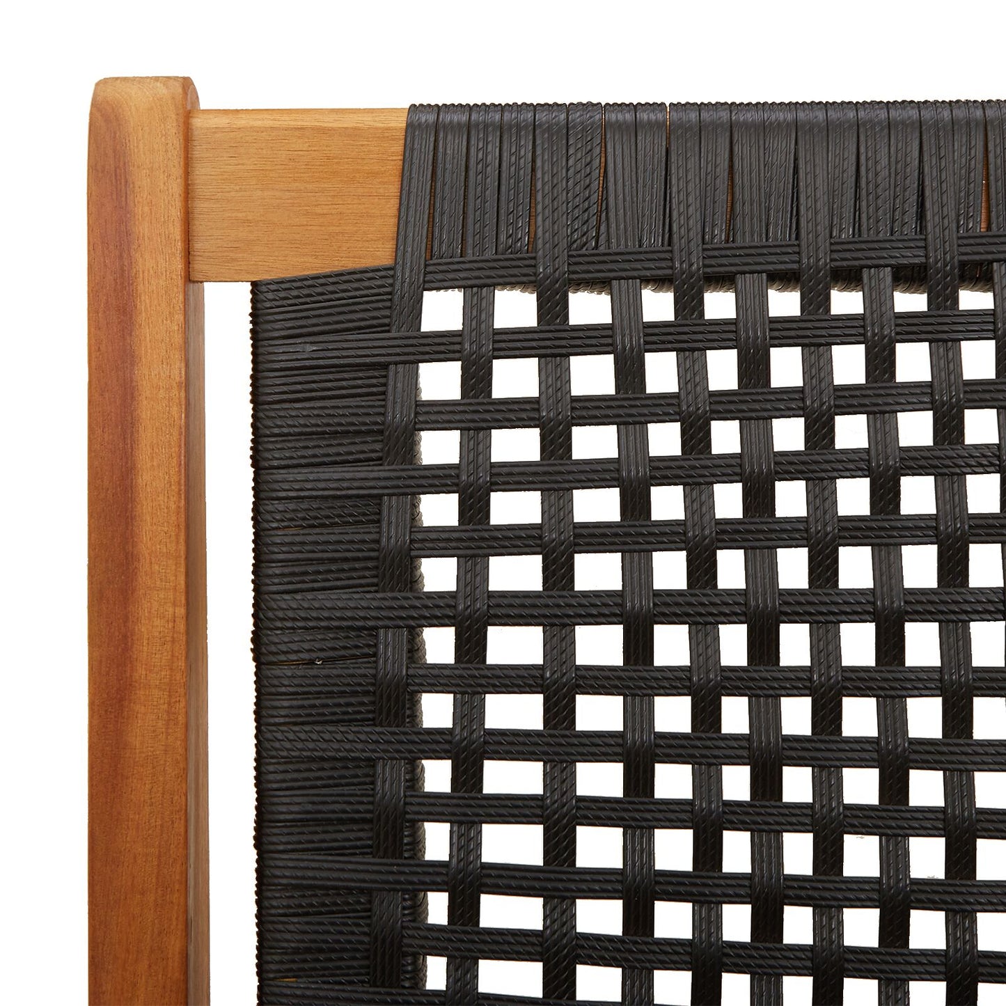 Hagebenk Svart 122X76X73,5 Cm Solid Akasietre