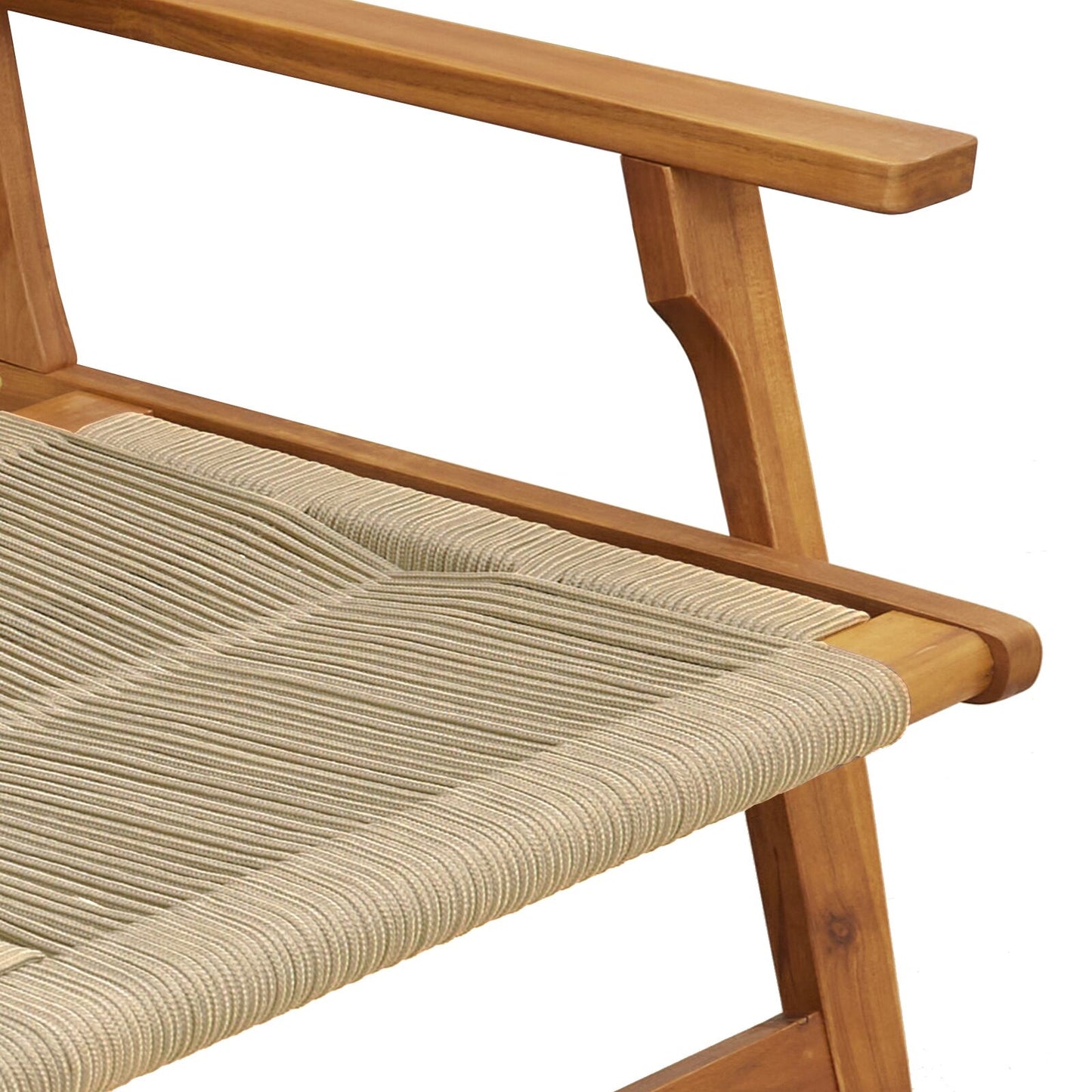 Hagemøbler Med Bord, 3 Deler, Beige, Massivt Akasietre