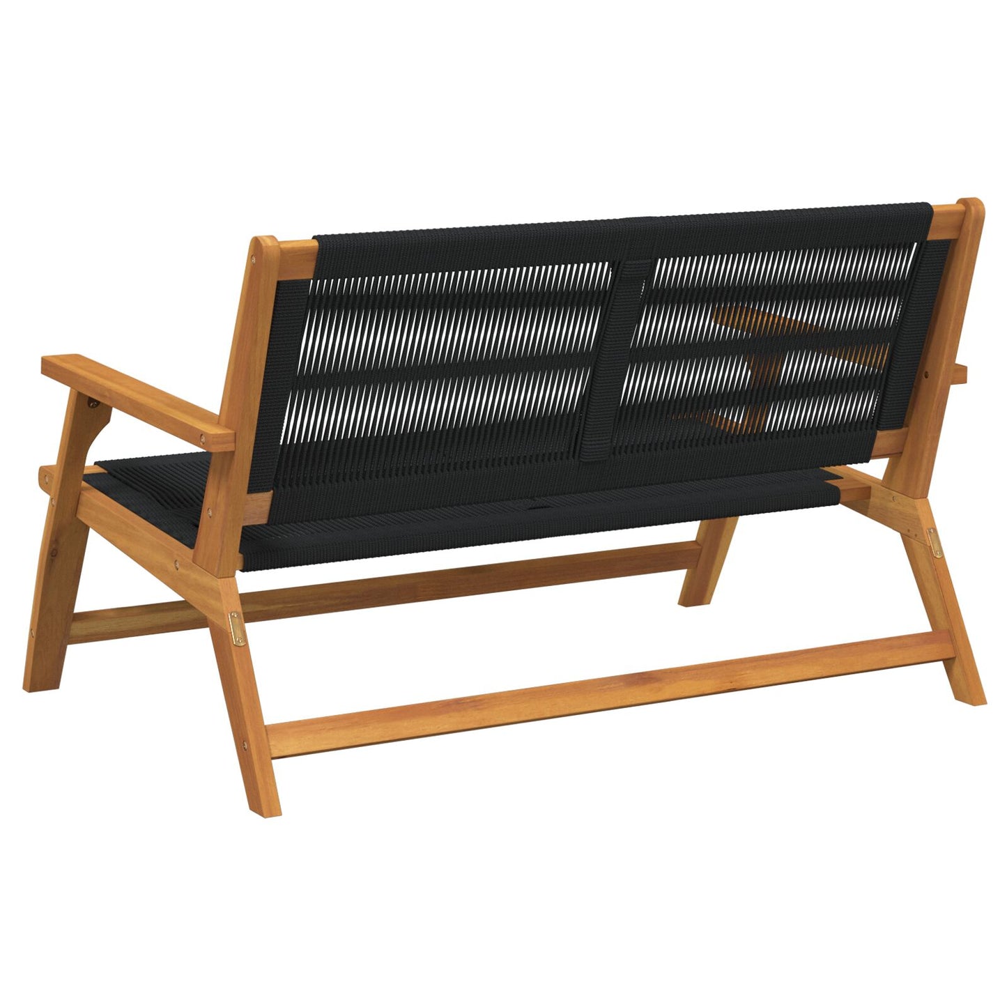 Hagebenk Svart 76X122X73 Cm Massivt Akasietre