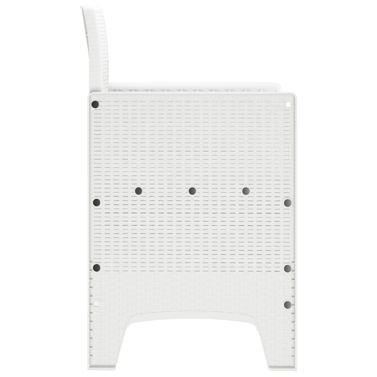 Hage Stol Sett Med 4 Hvit Poly Rattan Standard Lettvekt