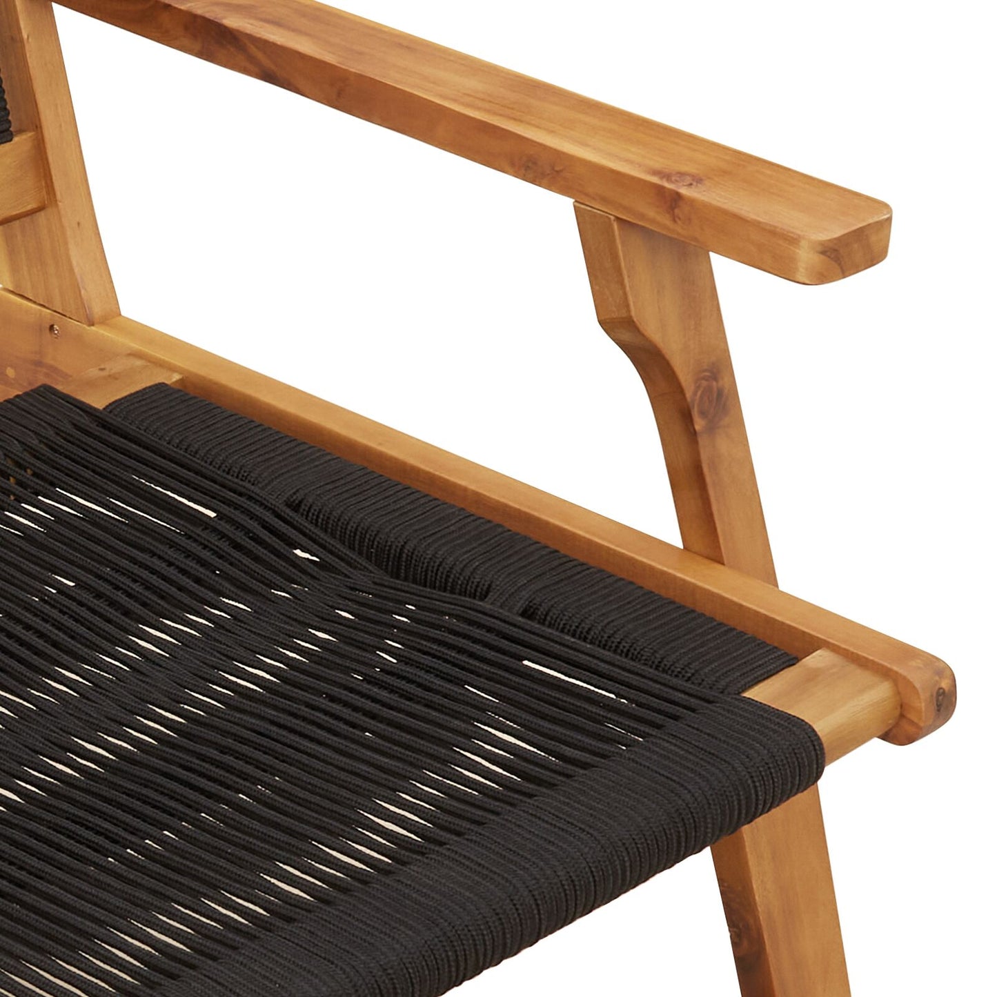 Hagebenk Svart 76X122X73 Cm Massivt Akasietre