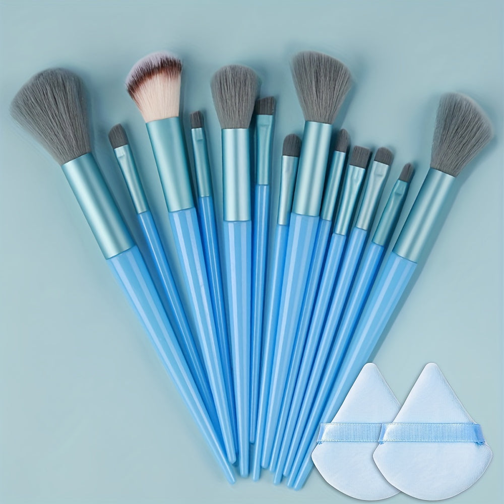 Professional Soft Makeup Brush Set – Fluffy Kabuki Brushes for Face & Eyes