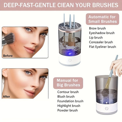 USB-Powered Electric Makeup Brush Cleaner – Automatic Deep Cleaning & Fast Drying