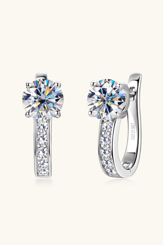 Moissanite Earrings - 2 Carat