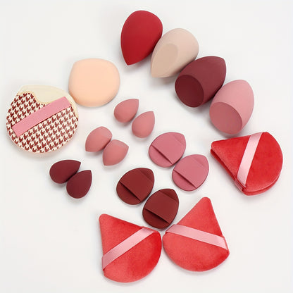 20pcs Candy Makeup Sponge Set – Cushion & Loose Powder Puffs for Flawless Blending