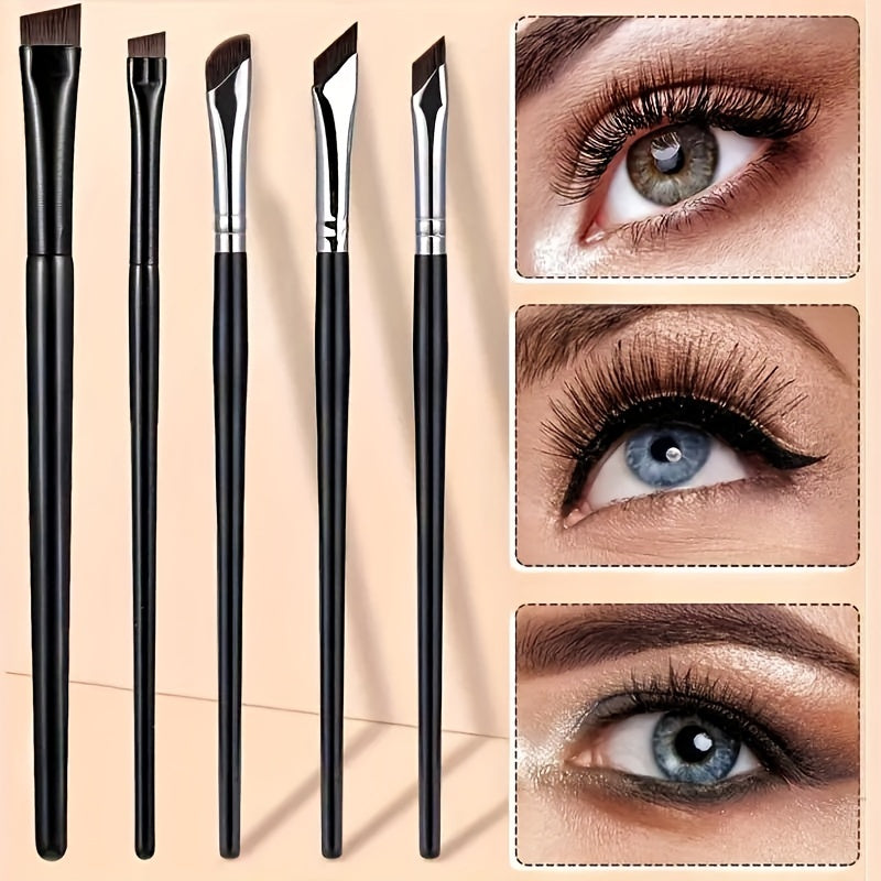 5pcs Precision Eye Makeup Brush Set – Eyeliner & Eyebrow Brushes for Flawless Application