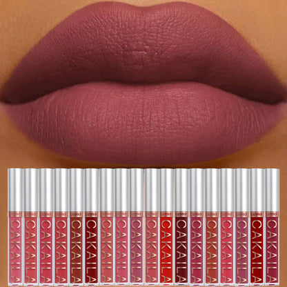 18-Piece Waterproof Liquid Lipstick Set – Matte & Glossy Finishes for All-Day Wear