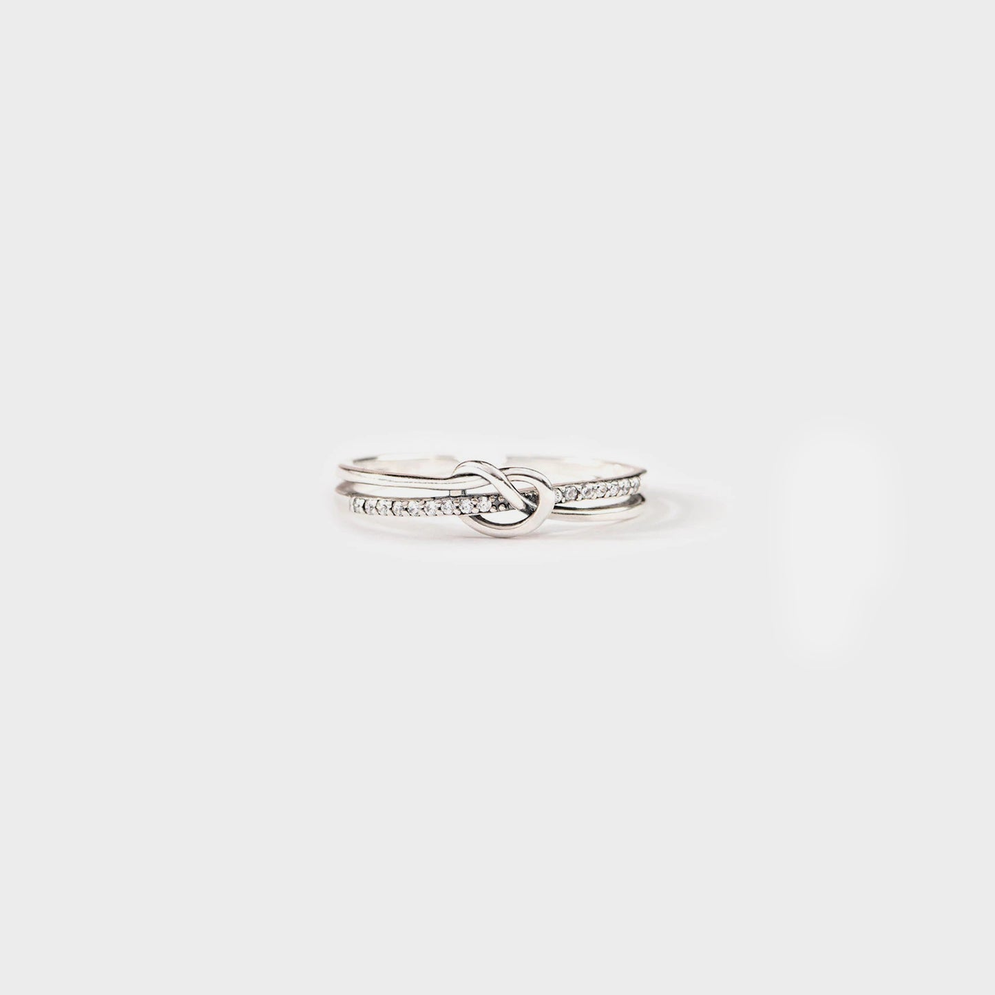 Knot Ring - 925 Sterling Silver/18K gold-plated