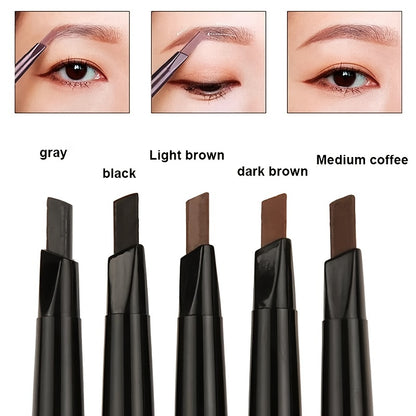 5-Color Waterproof Dual-Ended Eyebrow Pencil – Long-Lasting & Natural Look