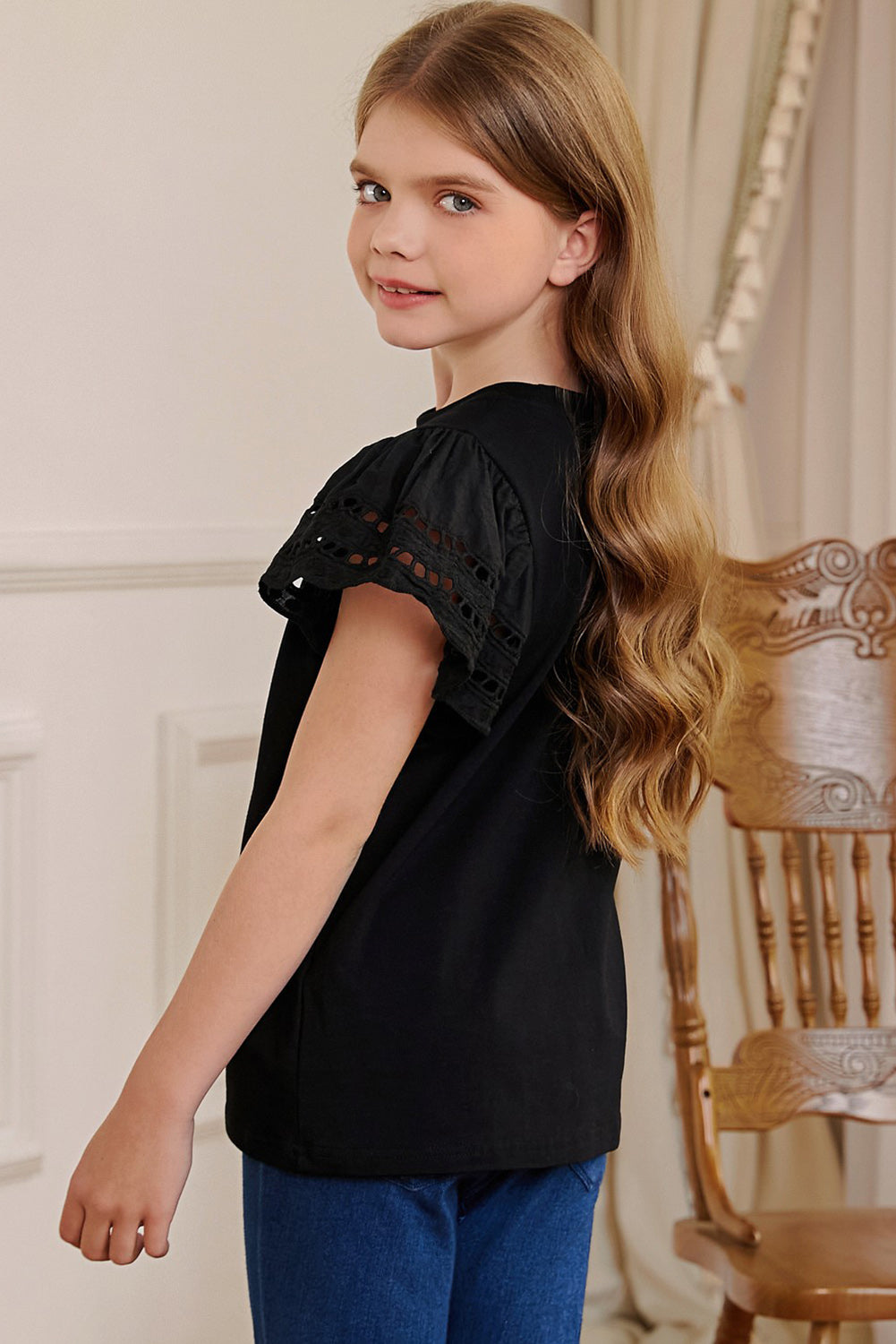 Flutter Sleeve T-Shirt For Girls