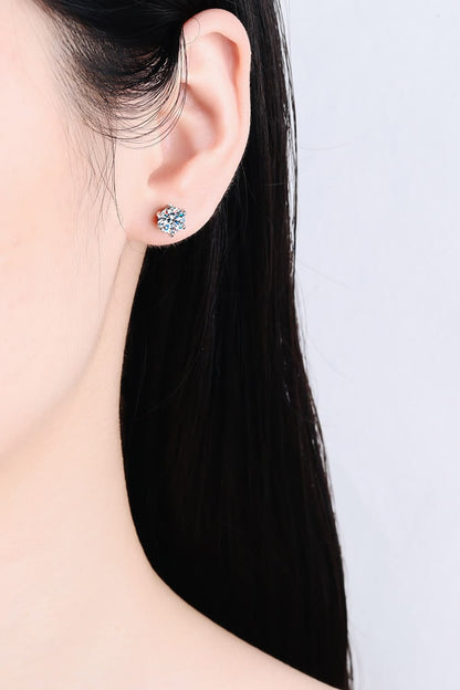 Moissanite Earrings – 1 Carat